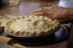 making pie