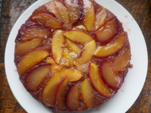 plum nectarine upside down cake
