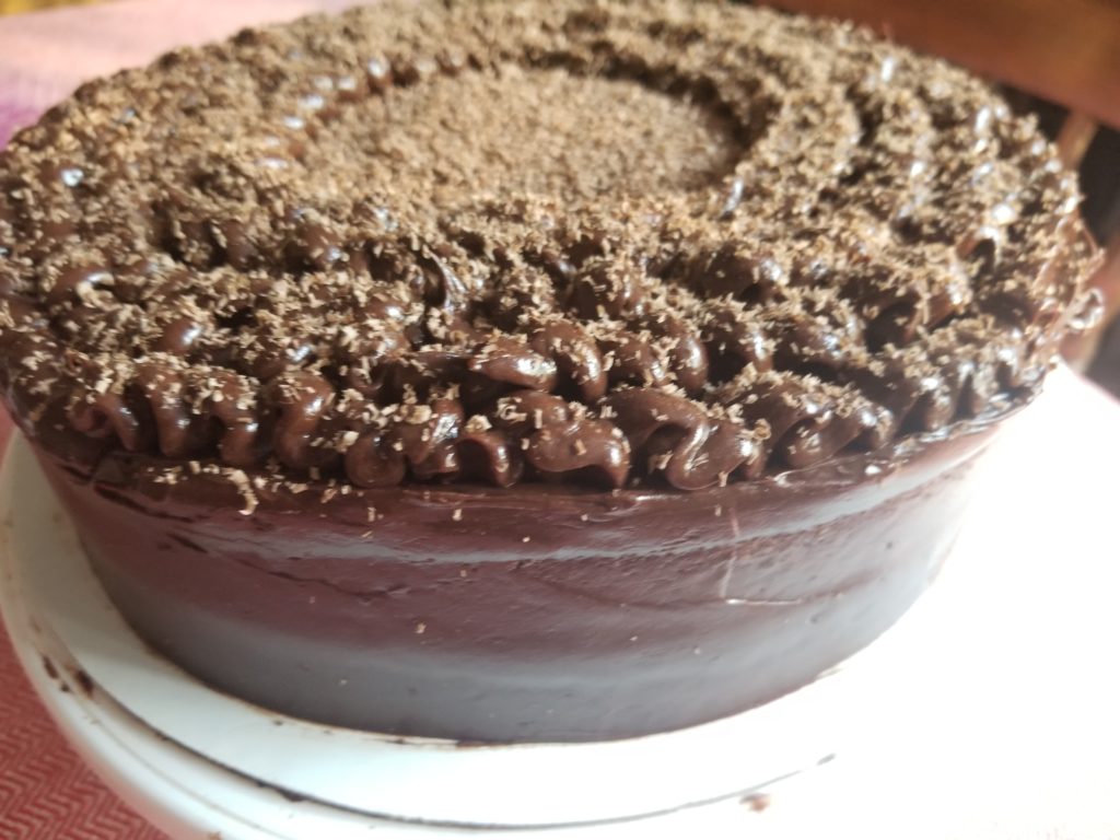 Dark chocolate Cake with Chocolate Fudge Frosting
